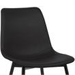 Armen Living Monte Modern Faux Leather Dining Side Chair in Black