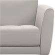Armen Living Hope Modern Leather Accent Chair in Dove Gray and Black