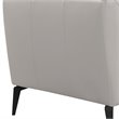 Armen Living Hope Modern Leather Accent Chair in Dove Gray and Black