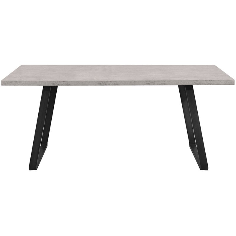 Armen Living Coronado Wood & Metal Dining Table in Cement Gray/Black