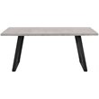 Armen Living Coronado Wood & Metal Dining Table in Cement Gray/Black