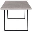 Armen Living Coronado Wood & Metal Dining Table in Cement Gray/Black
