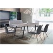 Armen Living Coronado Wood & Metal Dining Table in Cement Gray/Black