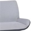 Armen Living Coronado Upholstered Fabric & Metal Dining Bench in Gray/Black