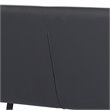 Armen Living Coronado Upholstered Fabric & Metal Dining Bench in Gray/Black