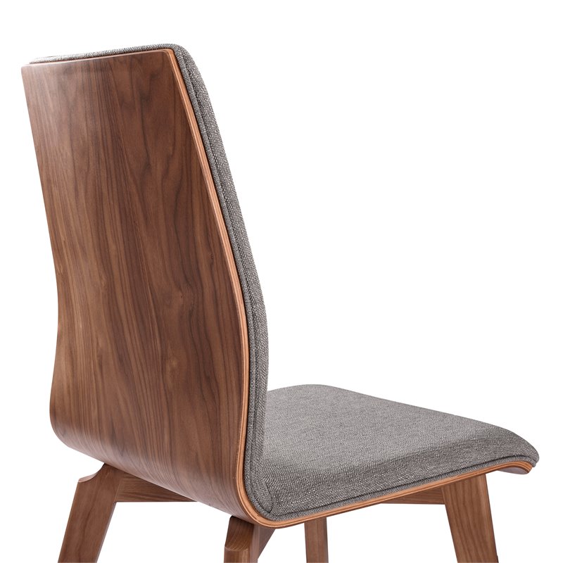 Armen Living Archie Modern Fabric Dining Chair in Gray (Set of 2)