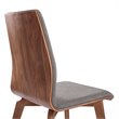 Armen Living Archie Modern Fabric Dining Chair in Gray (Set of 2)