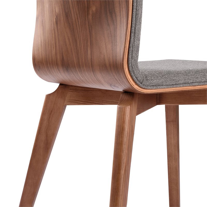 Armen Living Archie Modern Fabric Dining Chair in Gray (Set of 2)