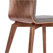 Armen Living Archie Modern Fabric Dining Chair in Gray (Set of 2)