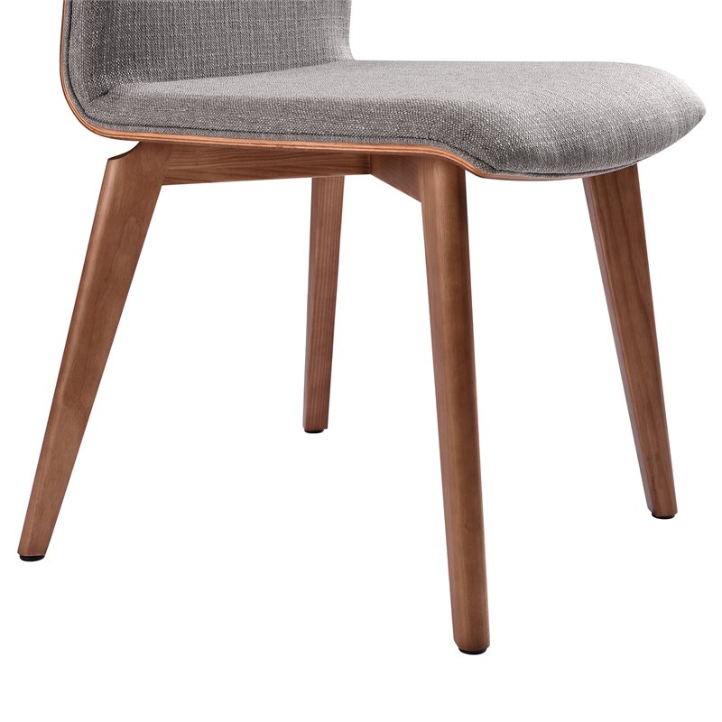 Armen Living Archie Modern Fabric Dining Chair in Gray (Set of 2)