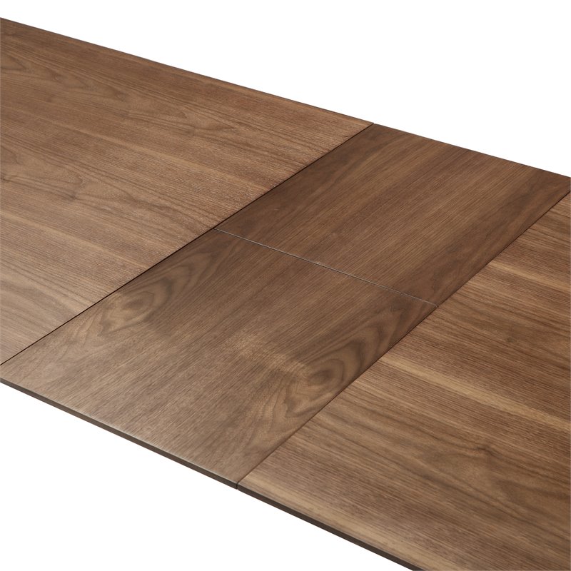 Armen Living Treviso Extension Solid Wood Dining Table in Walnut