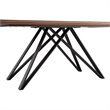 Armen Living Urbino Contemporary Glass Top Dining Table in Matte Black