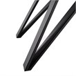 Armen Living Urbino Contemporary Glass Top Dining Table in Matte Black