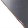 Armen Living Urbino Contemporary Glass Top Dining Table in Matte Black
