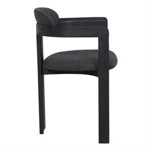 Armen Living Jazmin 19&quot Modern Fabric Dining Chair in Gray (Set of 2)