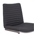 Armen Living April Faux Leather & Metal Dining Chair in Gray/Silver (Set of 2)