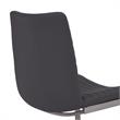 Armen Living April Faux Leather & Metal Dining Chair in Gray/Silver (Set of 2)
