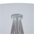 Armen Living Lindsey Stainless Steel & Glass Dining Table in Gray/Chrome