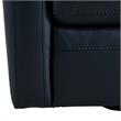 Armen Living Desi Modern Leather Swivel Accent Chair in Black