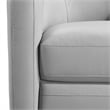Armen Living Desi Modern Leather Swivel Accent Chair in Gray