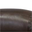 Armen Living Desi Contemporary Leather Swivel Accent Chair in Espresso