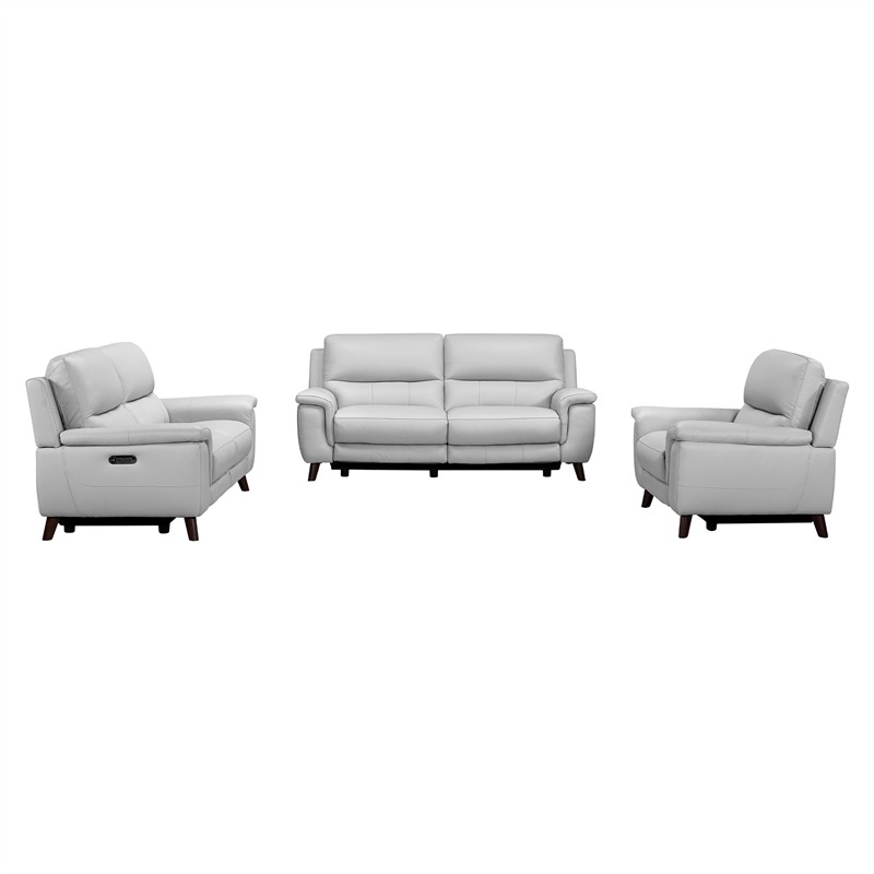 Armen Living Lizette Contemporary Genuine Leather Loveseat in Espresso