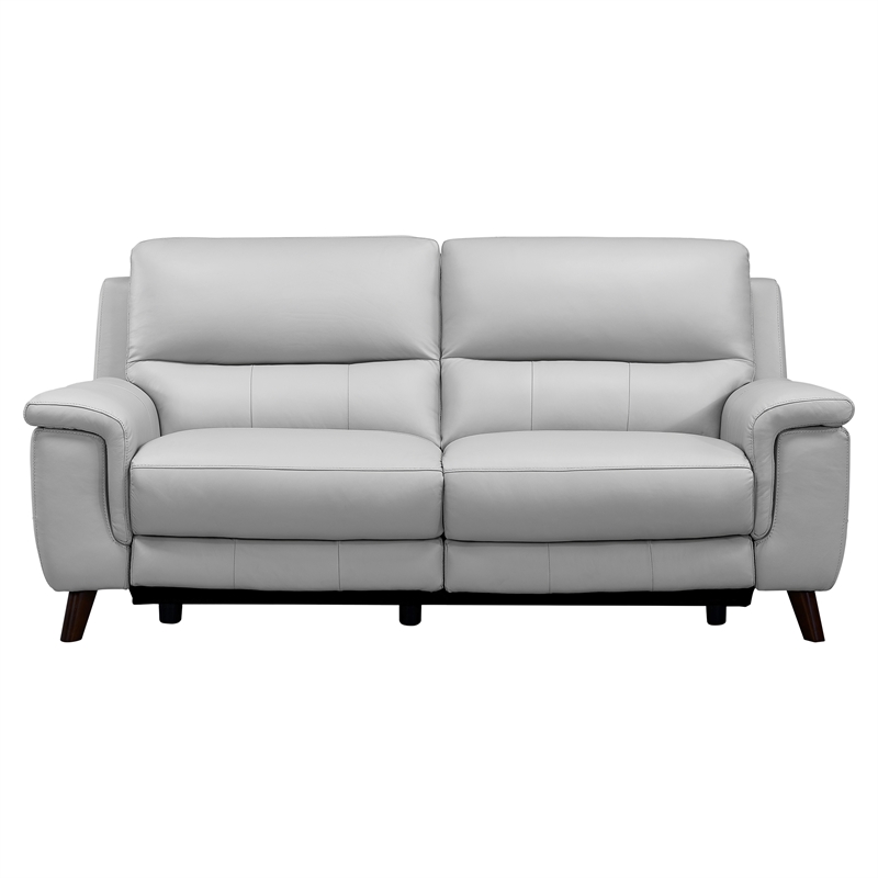 Armen Living Lizette Contemporary Genuine Leather Sofa in Espresso