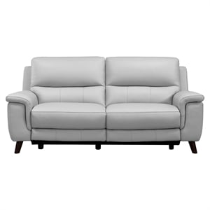 Armen Living Lizette Contemporary Genuine Leather Sofa in Espresso