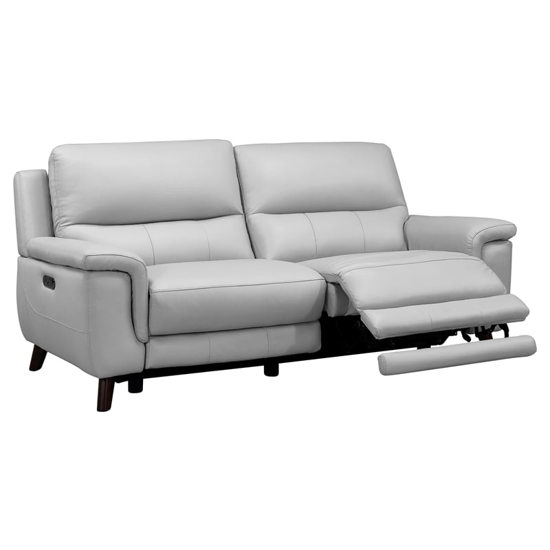 Armen Living Lizette Contemporary Genuine Leather Sofa in Espresso