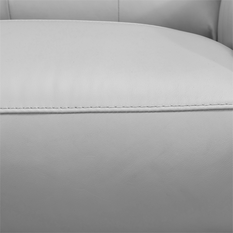 Armen Living Lizette Contemporary Genuine Leather Sofa in Espresso