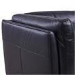 Armen Living Primrose Contemporary Genuine Leather Sofa in Blue