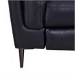 Armen Living Primrose Contemporary Genuine Leather Sofa in Blue