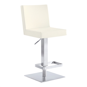 Armen Living Legacy Modern Stainless Steel Swivel Bar stool in Chrome