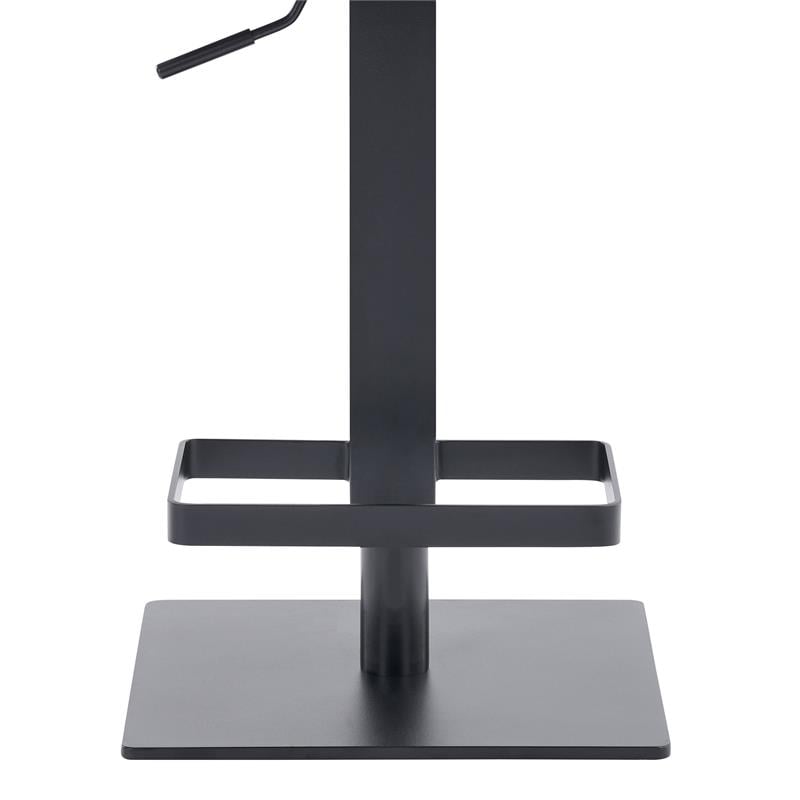 Armen Living Kaylee Modern Faux Leather Swivel Bar stool in Gray/Black