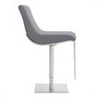Armen Living Victory Modern Faux Leather Swivel Bar stool in Gray