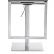 Armen Living Victory Modern Faux Leather Swivel Bar stool in Gray