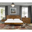 Armen Living Cusco Modern Wood Platform Queen Bed in Acacia Brown