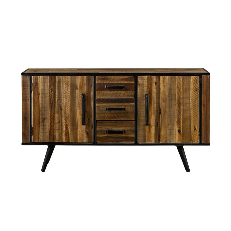 Armen Living Cusco Modern Wood Buffet Cabinet in Acacia Brown