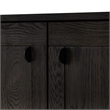 Armen Living Gatsby 2-Door Modern Wood & Metal Buffet Cabinet in Dark Gray/Oak