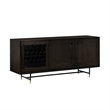 Armen Living Gatsby 2-Door Modern Wood & Metal Buffet Cabinet in Dark Gray/Oak
