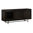 Armen Living Gatsby 2-Door Modern Wood & Metal Buffet Cabinet in Dark Gray/Oak