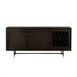 Armen Living Gatsby 2-Door Modern Wood & Metal Buffet Cabinet in Dark Gray/Oak