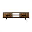 Armen Living Cusco Modern Wood TV Stand in Acacia Brown for TVs up to 64