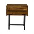 Armen Living Cusco Modern Wood Single Drawer Night stand in Brown