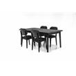 Armen Living Katelyn Fabric/Wood Dining Chair in Midnight Black/Gray (Set of 2)