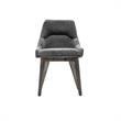 Armen Living Lileth River Fabric & Wood Dining Chair in Gray (Set of 2)