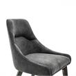 Armen Living Lileth River Fabric & Wood Dining Chair in Gray (Set of 2)