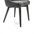 Armen Living Lileth River Fabric & Wood Dining Chair in Gray (Set of 2)