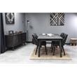 Armen Living Lileth River Fabric & Wood Dining Chair in Gray (Set of 2)