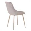 Armen Living Heidi Upholstered Modern Velvet Dining Accent Chair in Gray